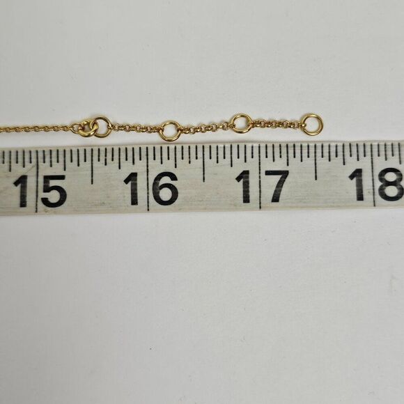 J Crew Necklace Choker Curved Tube Bar Gold Silver 2 Tone Delicate Minimalist - Picture 9 of 11